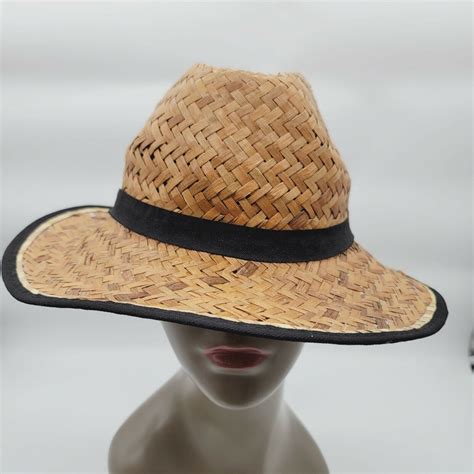 chanel hat vintage straw sun hat wide brim pink